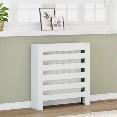 Afbeelding van Radiatorombouw 78x20x82 cm bewerkt hout wit