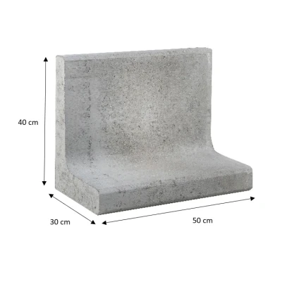 Afbeelding van Gardenlux L Element 50x30x40 Cm Grijs Creëer hoogteverschillen in uw tuin