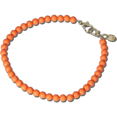 Afbeelding van Casetastic telefoonkoord gemaakt met kralen Stevige duurzame haak 30cm Oranje