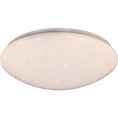 Afbeelding van Reality Leuchten LED plafondlamp Lukida R62961000, kunststof wit, incl. 18 Watt LED, afstandsbediening, Starlight effect