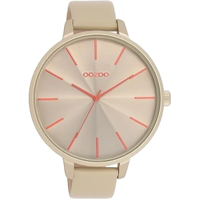 Afbeelding van OOZOO Timepieces kaki horloge met leren band C11251