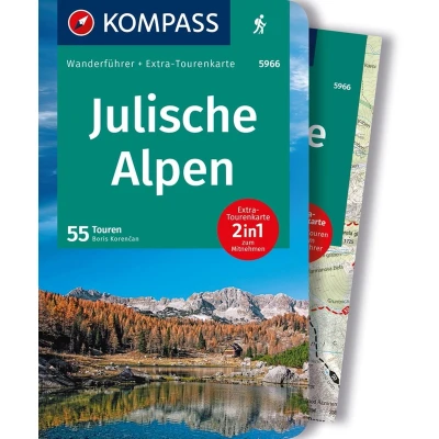 Afbeelding van KOMPASS Wanderführer Julische Alpen, 55 Touren mit Extra Tourenkarte