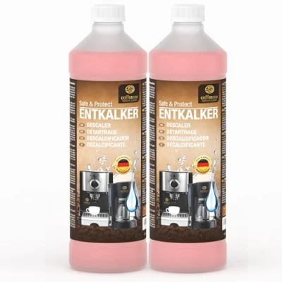 Afbeelding van 2 x 750 ml ontkalker voor Delonghi, Bosch, Tassimo, Krups, Philips, Dolce Gusto, Senseo, Jura, Siemens volautomatische koffiemachines en koffiezetapparaten, 12 toepassingen Coffeeano ontkalking