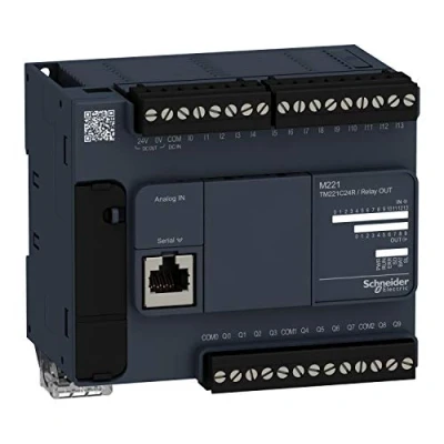 Afbeelding van Schneider electric modicon m221 controller 24 i o voeding 100 240vac in 14 si so tra 4 high speed 2 x 0 10v out 10 relais tm221c24r
