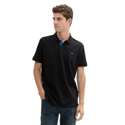Afbeelding van Tom Tailor Korte mouw Polo shirt 1016502 Zwart (Maat: L)