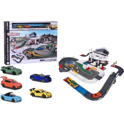 Afbeelding van Majorette Porsche Experience Center + 5 voertuigen Die cast 70x60x22 cm Vanaf jaar Speelgoedgarage