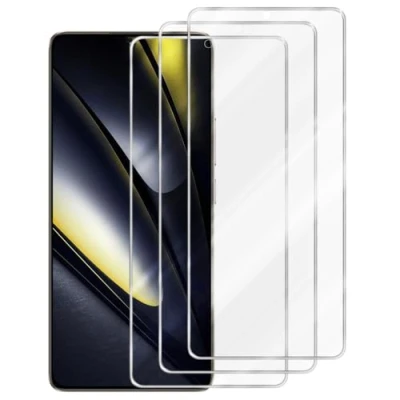 Afbeelding van Cadorabo 3x Pantser Film compatibel met Xiaomi Poco F6 Beschermende in KRISTALHELDER Getemperd (Tempered) Display beschermend glas 9H hardheid 3D Touch