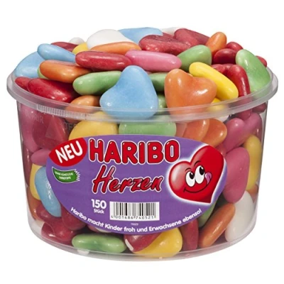 Afbeelding van Haribo Schuim Harten silo 150 stuks Doos 6 silo&#039;s