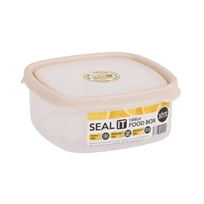 Afbeelding van Wham Seal It Vershouddoos Vierkant 1,66 Liter Set van 2 Stuks Creme