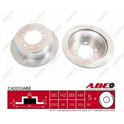 Afbeelding van ABE Remschijven C42033ABE