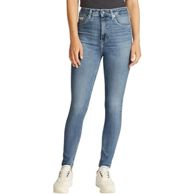 Afbeelding van CK JEANS Dames HIGH RISE SUPER SKINNY ENKLE J20J225144, Denim (Denim Light), 36W, Licht), 36W