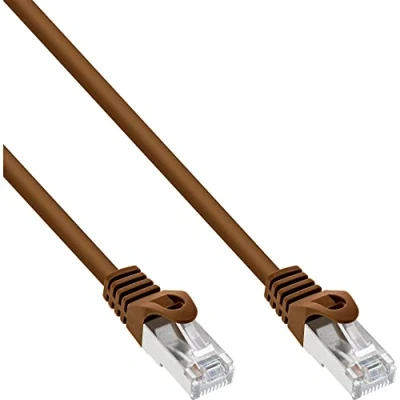 Afbeelding van InLine® Patchkabel, S FTP, Cat. 5e, bruin, 0.3m