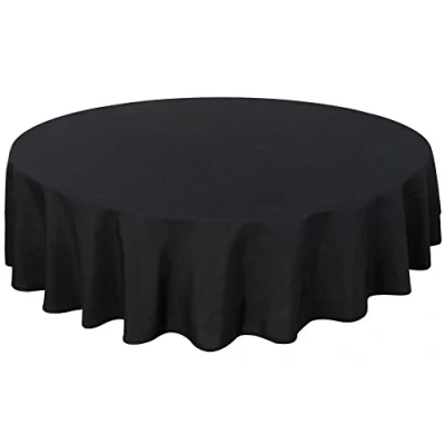 Afbeelding van Home Direct Kwaliteit Ronde Stof Tafelkleed 180 cm Zwart