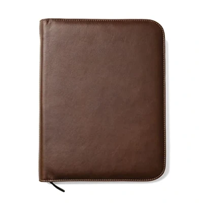 Afbeelding van Maruse lederen padfolio A4, luxe notitiemap, documentenmap, portefeuille geproduceerd in Italië