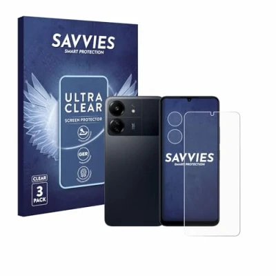 Afbeelding van Savvies Screenprotector voor Xiaomi Poco C65 (Voor+Camera) Folie Beschermfolie transparant (6 Stuks)