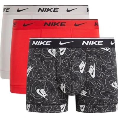Afbeelding van Nike Underwear Trunk 3 PACK Onderbroeken, Heren, Maat: Large, Colge grey/uni red