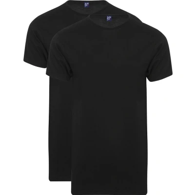 Afbeelding van Alan Red Derby Extra Lang T Shirt Zwart (2 Pack) maat S Heren Basic met Regular fit Pasvorm Katoen