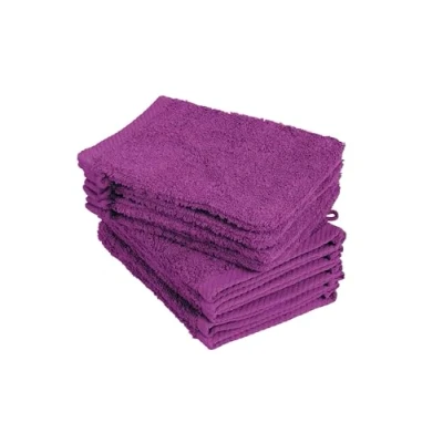 Afbeelding van Set van 10 washandjes, afmetingen 15 x 21 cm, paars, 100% katoen