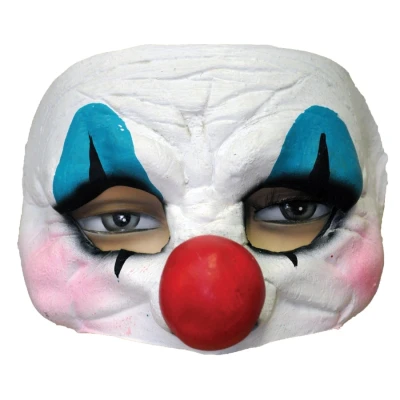 Afbeelding van Partychimp Halfmasker Happy Clown Halloween Masker voor bij Kostuum Volwassenen Carnaval Latex One Size