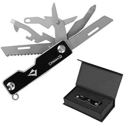Afbeelding van Dominator Multitooltool, multifunctionele tang, multitool, multitool als snijder, met flesopener, ideaal voor kamperen, repareren, in een geschenkdoos