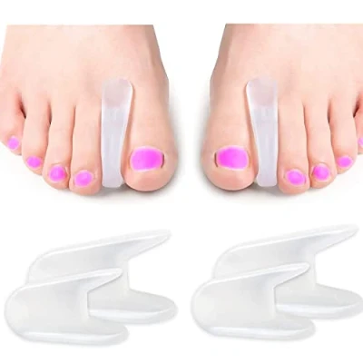 Afbeelding van Gel Hallux Valgus teenspreider, teencorrectie, siliconen, ontlast je balen, siliconen teenafstandhouder voor overlappende tenen
