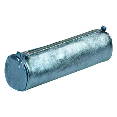 Afbeelding van Clairefontaine 8693C etui (met parelmoereffect rond, 5,5 x 22 cm, praktisch en robuust, van leer) 1 stuk indigoblauw