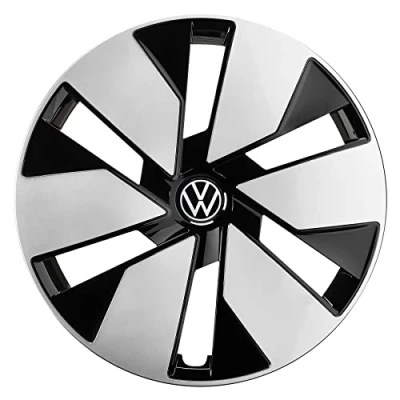 Afbeelding van Volkswagen 10A071458BWZG Wieldoppen, 4 stuks, 18 inch stalen velgen, bicolor, zwart/zilver