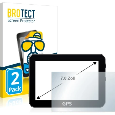 Afbeelding van BROTECT 2x Antireflecterende Beschermfolie 7&quot; voor Standaardmaten met 7.0 inch [152.5 mm x 91.5 mm, 15:9] Anti Glare Screen Protector, Mat