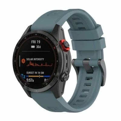 Afbeelding van Siliconen sportbandje Grijsblauw Garmin Fenix 7S / 6S 5S &amp; Instinct 2s
