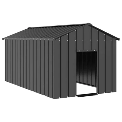 Afbeelding van vidaXL Hondenhok met dak 114x202x101 cm gegalvaniseerd staal