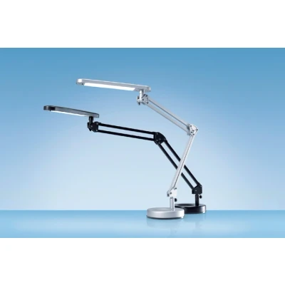 Afbeelding van Bureaulamp Hansa led 4stars zilvergrijs