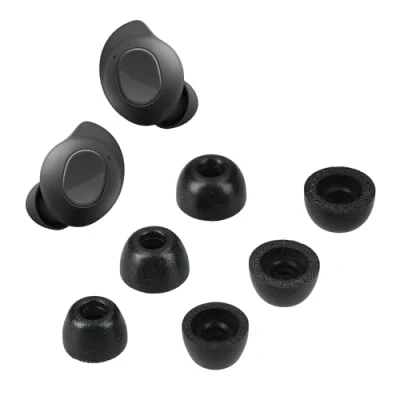 Afbeelding van kwmobile 6x cover voor oordopjes geschikt Samsung Galaxy Buds FE Van memory foam in zwart Maat S, M en L