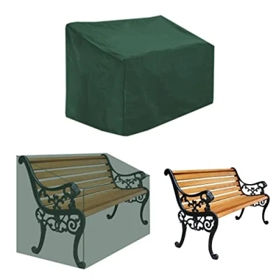 Afbeelding van Tuinbank beschermhoes waterdichte hoes 2 zits waterdicht, winddicht, UV bestendig 210D polyester Oxford Gewebe, 134 x 66 89 cm (groen)