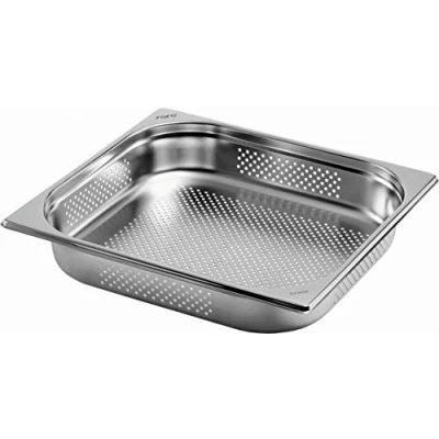 Afbeelding van Saro BUDGET LINE GN bak 2/3 geperforeerd Diepte 100 mm, 32,5(B)x35,4(D)x10(H)cm