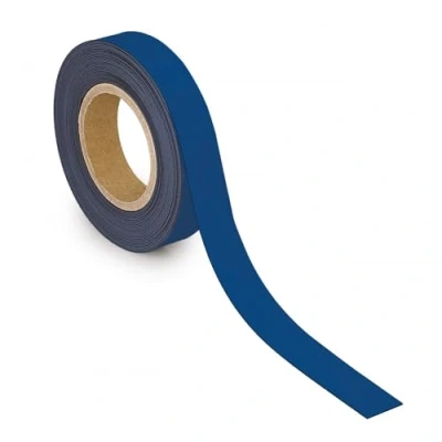 Afbeelding van Magneetband MAUL beschrijf wisbaar 10mx30mmx1mm blauw