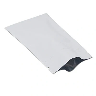 Afbeelding van Plastic zakjes met gripseal, 100 stuks, aluminiumfolie, gripsluiting, gemaakt van mylar, geschikt voor levensmiddelen, geurdicht, matwit, 7 x 10 cm