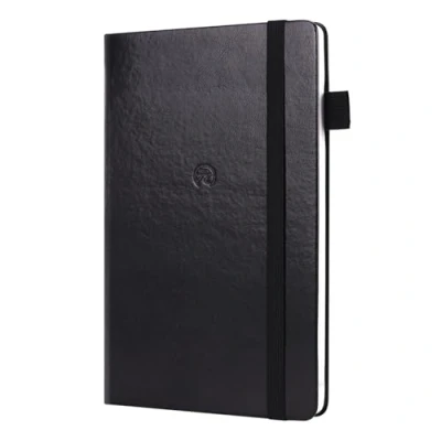 Afbeelding van Yuan Smart Notebook, Writing System, intelligent notitieboek, schrijfsysteem, gelinieerde pagina&#039;s en elastische sluiting, digitaal notitieboek met vaste omslag, 13 x 21 cm, zwart