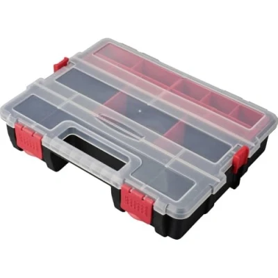 Afbeelding van TOOLCRAFT Assortimentsdoos (l x b h) 285 225 60 mm Aantal vakken: 21 Variabele onderverdeling Inhoud 1 stuk(s)