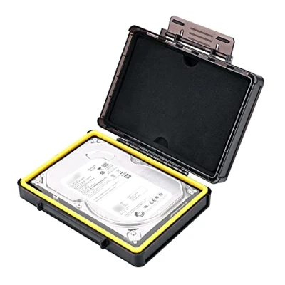 Afbeelding van KIWI FOTOS 3,5 inch harde schijf beschermhoes, HDD schokbestendige doos voor Samsung WD Seagate Toshiba schijven, stapelbaar/O ring afdichting/standaard rechtop/indexsticker lay out