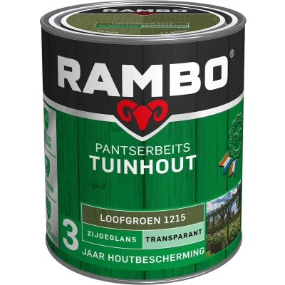 Afbeelding van Rambo Pantserbeits Tuinhout Transparant Zijdeglans Loofgroen 1215 0,75 liter