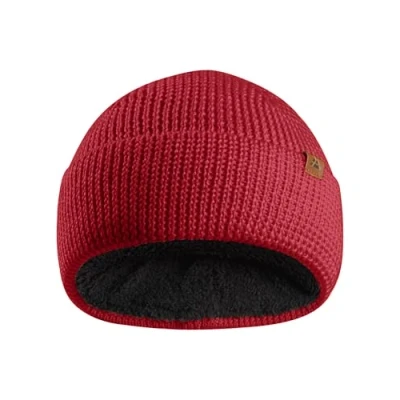 Afbeelding van DANISH ENDURANCE Beanie met Merinowol voor Kinderen Fleece Binnenvoering Ultrawarm Rood