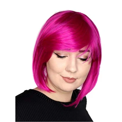Afbeelding van Prettyland Matte Natural Short BoB Pruik Full Volume Pink C089