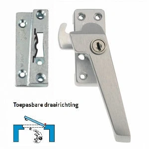 Afbeelding van Axa Raamsluiting met nok cilindersluiting rechts opbouw F1 mat 3319 51 11/GE