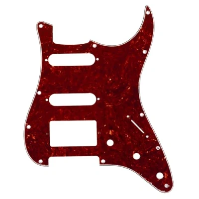 Afbeelding van Musiclily Pro 11 Schroefgaten Moderne stijl HSS Strat Gitaar Slagplaat voor American Stratocaster, 4 laags Vintage Tortoise