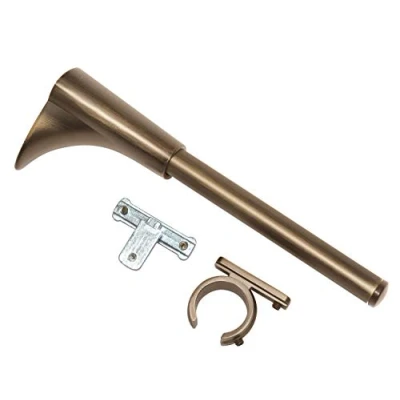 Afbeelding van GARDINIA Universele steun voor 1 of 2 roedes, Ø25 mm, brons, 15 cm, metaal