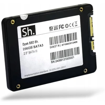 Afbeelding van Sh. SSD 256GB SATA3 2,5&quot; SATA III(6Gb/s) Solid State Drive, internal voor Laptop, PC, 3 jaar garantie