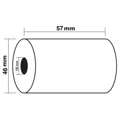Afbeelding van Exacompta Thermische Rekenrol Ft 57 Mm, D + 46 Asgat 12 Lengte 24 M, Pak Van 10 Rollen