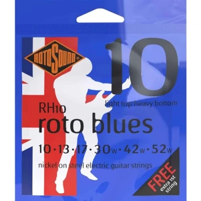 Afbeelding van Rotosound Roto Blues, Nickel Plated Electric Guitar Strings, Light Top Heavy Bottom, 10 52