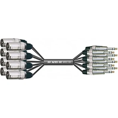 Afbeelding van MUSIC STORE Studio Multicore/Eco 8/XLR Kl. 5m / XLR male &gt; jack sym Analoge multicore kabels