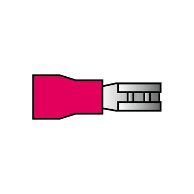 Afbeelding van Carpoint Vlakstekerhuls 559 Rood 2.8x0.5mm Blister 10 Stuks